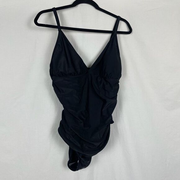 Cupshe NWT Black Plunging One Piece Swimsuit - Women’s XL - Picture 3 of 7